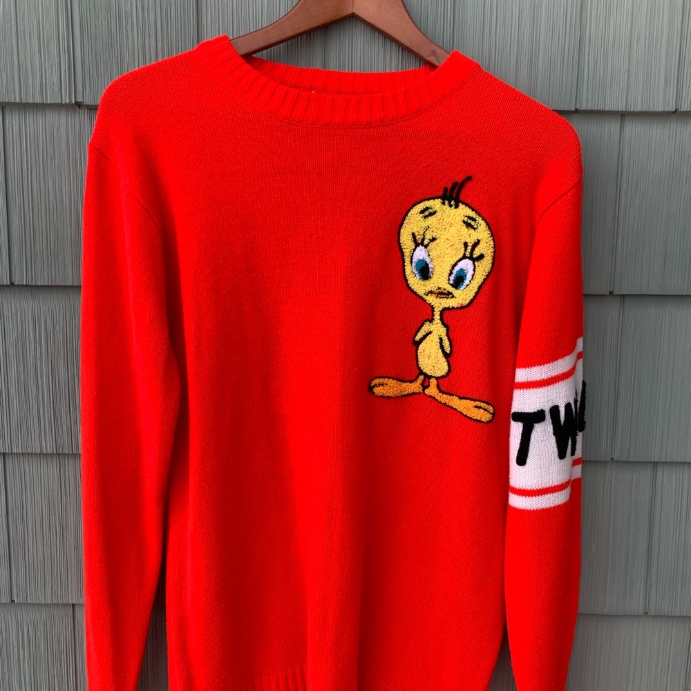 Vintage Disney Tweety Bird Sweater Hand Stitched Fits M/L